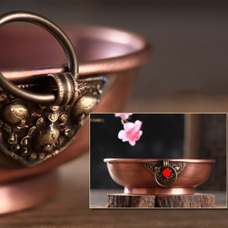 Buddha Gift Small Copper Prayer Altar Portable Burning Holder Incense Sage Smudging Rituals Use Items