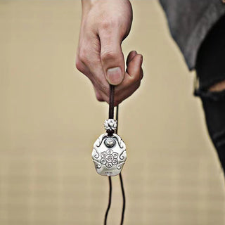 Buddha Gift Chinese Zodiac Natal Buddha Om Mani Padme Hum Lotus Compassion Necklace Pendant