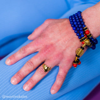 Buddha Gift Tibetan Mala Lapis Lazuli Positive Bracelet
