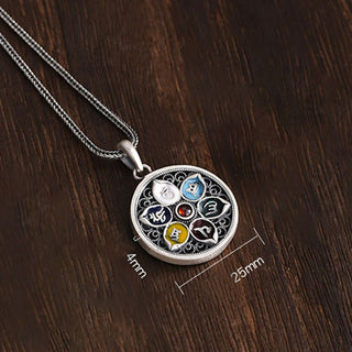 Buddha Gift Tibetan Om Mani Padme Hum Purity Necklace Pendant