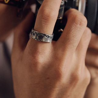 Buddha Gift 999 Sterling Silver Skeleton Pattern Handmade Blessing Ring