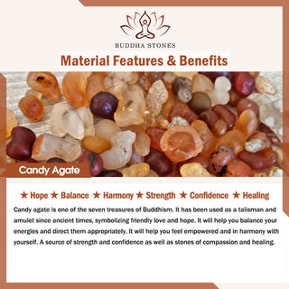 Buddha Gift Colorful Candy Agate Gold Swallowing Beast Family Strength Charm Triple Wrap Bracelet