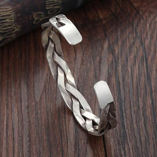 Buddha Gift Koi Fish Twisted Design Luck Wealth Cuff Bracelet Bangle