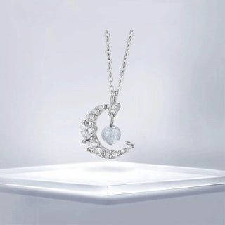 Buddha Gift Strawberry Quartz Blue Crystal Love Healing Necklace