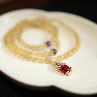 Buddha Gift Citrine Amethyst PiXiu Prosperity Happiness Protection Bracelet
