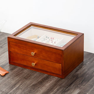 Buddha Gift Retro Solid Wood Jewelry Box Jewelry Storage Box With Drawer