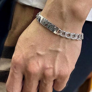 Buddha Gift Tiger Tang Dynasty Flower Design Copper Luck Chain Bracelet