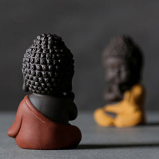 Buddha Gift Small Buddha Serenity Purple Clay Home Desk Decoration