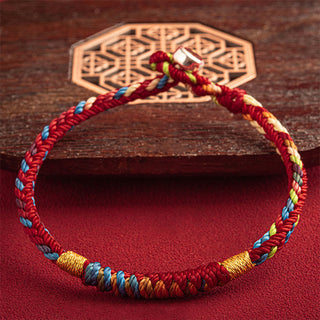 Buddha Gift "May You Be Safe And Lucky In The Year Ahead" Multicolored Bracelet