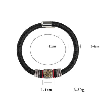 Buddha Gift 925 Sterling Silver Perfect Knot King Kong Knot Faith Strength Bracelet