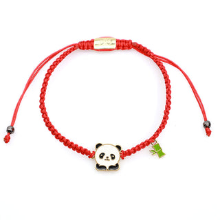 Buddha Gift Tibetan Handmade Panda Bamboo Lucky Red String Bracelet