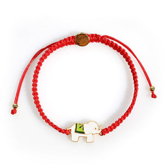 Buddha Gift Tibetan Handmade 925 Sterling Silver Lucky Elephant Red String Bracelet