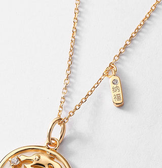 ❗❗❗A Flash Sale- Buddha Gift 925 Sterling Silver Tridacna Stone Year of the Dragon Fu Character Luck Strength Necklace Pendant
