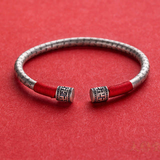 Buddha Gift Tibet Om Mani Padme Hum Luck Red String Bracelet Bangle