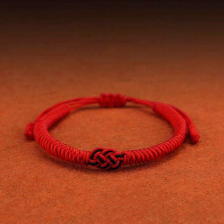 Buddha Gift 2Pcs Tibetan Luck Chinese Knot Protection String Bracelet