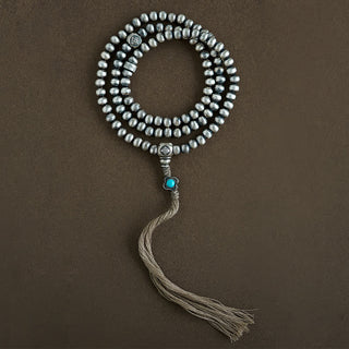 Buddha Gift 108 Mala Beads 925 Sterling Silver Red Agate Turquoise Confidence Charm Bracelet