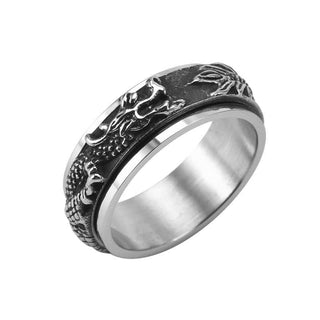 Buddha Gift Dragon Titanium Steel Stimulation Rotatable Ring (Extra 30% Off | USE CODE: FS30)