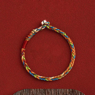 Buddha Gift "May you be healthy and happy" Lucky Multicolored Bracelet