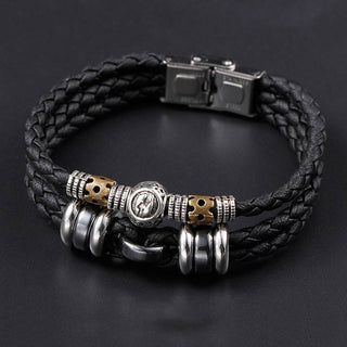 Buddha Gift 12 Constellations of the Zodiac Hematite Protection Bracelet