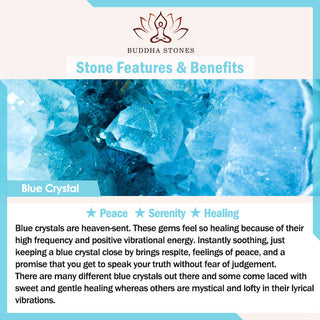 Buddha Gift 108 Beads Blue Crystal Healing Bracelet Mala