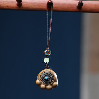 Buddha Gift Sandalwood Small Leaf Red Sandalwood Green Sandalwood Lucky Cat Paw Claw Om Mani Padme Hum Protection Phone Hanging Decoration