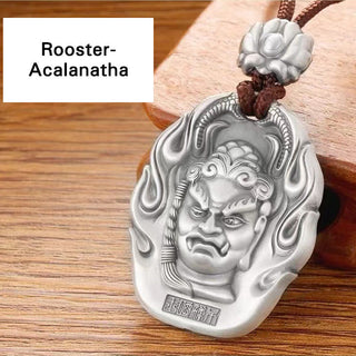 Buddha Gift Chinese Zodiac Natal Buddha Om Mani Padme Hum Lotus Compassion Necklace Pendant