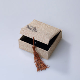 Buddha Gift Lotus Pattern Jewelry Storage Box Gift Box Tassels