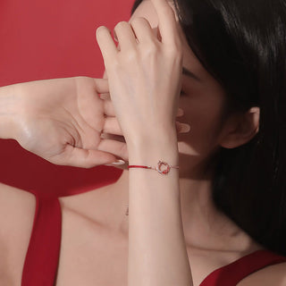 Buddha Gift 925 Sterling Silver Year Of The Dragon Copper Koi Fish Luck Protection Bracelet