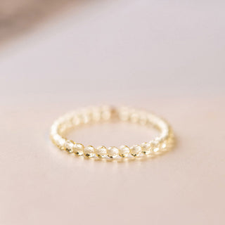 Buddha Gift Natural Citrine Happiness Prosperity Ring