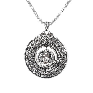 Buddha Gift Heart Sutra Buddha Carved Peace Buckle Design Serenity Rotatable Necklace Pendant