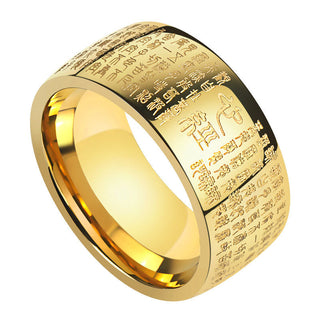 Buddha Gift FengShui Buddhism Ancient Heart Sutra Lucky Ring