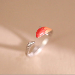 Buddha Gift Koi Fish Copper Balance Luck Adjustable Ring