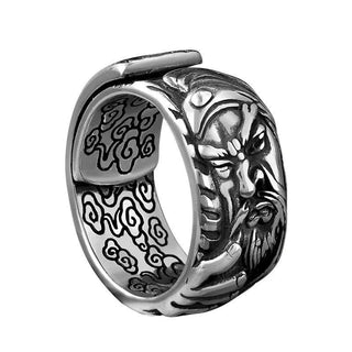 Buddha Gift Guan Gong Auspicious Clouds Amulet Wealth Ring