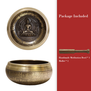 Buddha Gift Tibetan Sound Bowl Handcrafted for Focus and Meditation Peaceful Happiness Singing Bowl Set