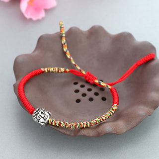 Buddha Gift Handmade Colorful King Kong Knot Buddha Serenity String Bracelet