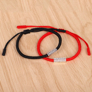 Buddha Gift Om Mani Padme Hum Luck Protection Red String Bracelet