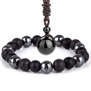Buddha Gift Tibetan Tiger's Eye Bracelet Necklace Set