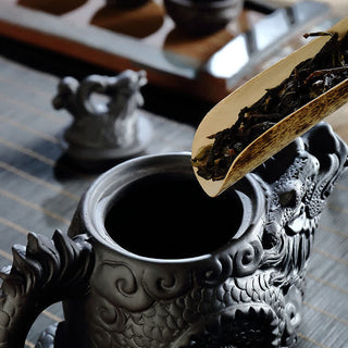 Buddha Gift Vintage Dragon Phoenix Ceramic Teapot