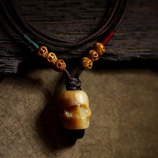 Buddha Gift Tibetan Camel Bone Skull The Lord of the Corpse Forest Protection Necklace Pendant