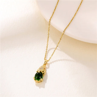 Buddha Gift Natural Garnet Pixiu Fortune Necklace