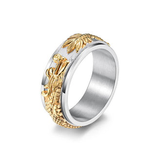 Buddha Gift Dragon Titanium Steel Stimulation Rotatable Ring (Extra 30% Off | USE CODE: FS30)