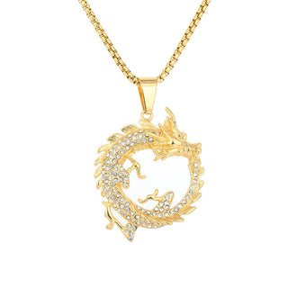 Buddha Gift Chinese Zodiac Dragon Pattern Success Necklace Pendant