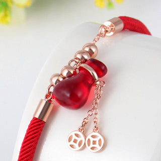 Buddha Gift Wealth Attractor Red Agate Red Rope Bracelet