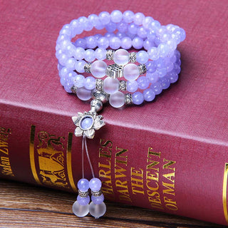 Buddha Gift Purple Jasper Bead Strength Bracelet Mala