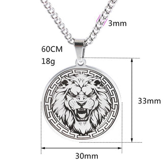 Buddha Gift Animal Titanium Steel Chain Necklace Protection Pendant
