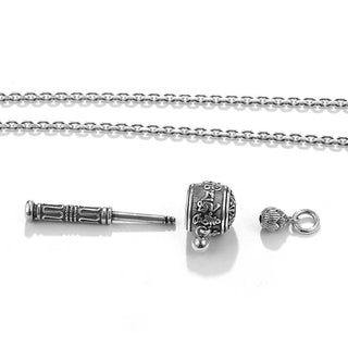 Buddha Gift Tibetan Om Mani Padme Hum Prayer Wheel Lotus Wisdom Rotatable Necklace Pendant