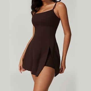 Buddha Gift Solid Backless Tennis Yoga Women Sports Dress