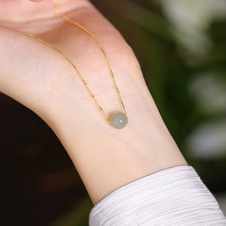 Buddha Gift 925 Sterling Silver Natural Hetian Jade Cyan Jade Luck Laughing Buddha Butterfly Necklace Pendant