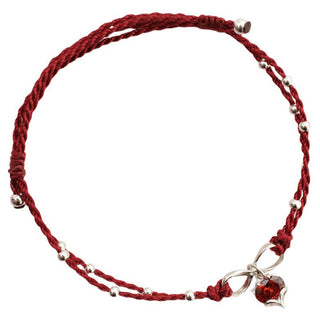 Buddha Gift Love Heart Infinity Symbol Braided String Anklet