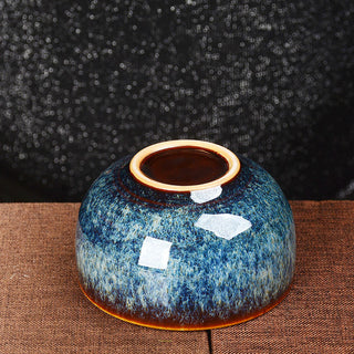 Buddha Gift Lotus Dragon Phoenix Koi Fish Chinese Jianzhan Ceramic Teacup Kung Fu Tea Cup 110ml